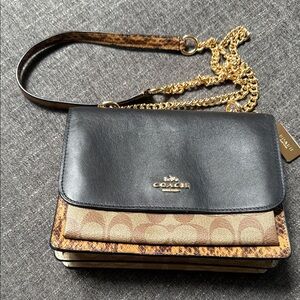 Coach Black and Brown Crossbody Bag